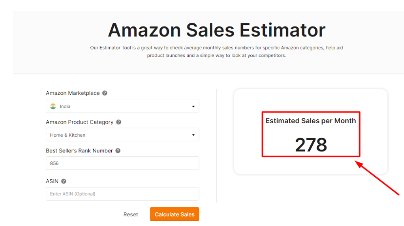 Amazon Sales Estimator