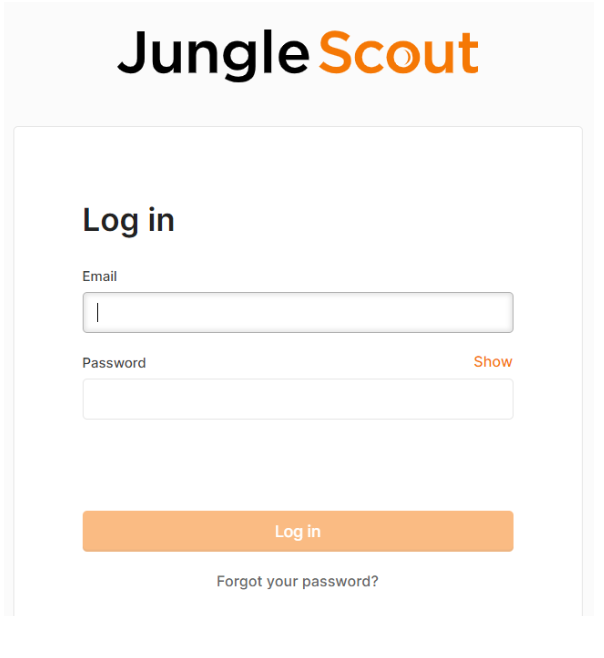 Jungle Scout Chrome Extension - Log In