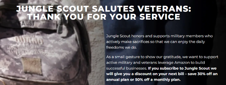 Jungle Scout Military Discount