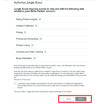 Amazon Seller Central Account & Click Confirm