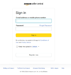 Log In Amazon Seller Central ccount