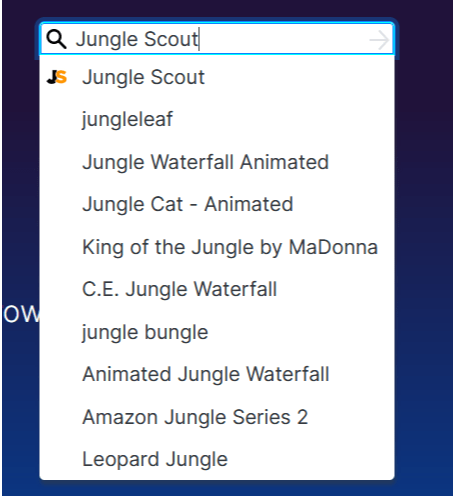 Search For The Keyword Jungle Scout