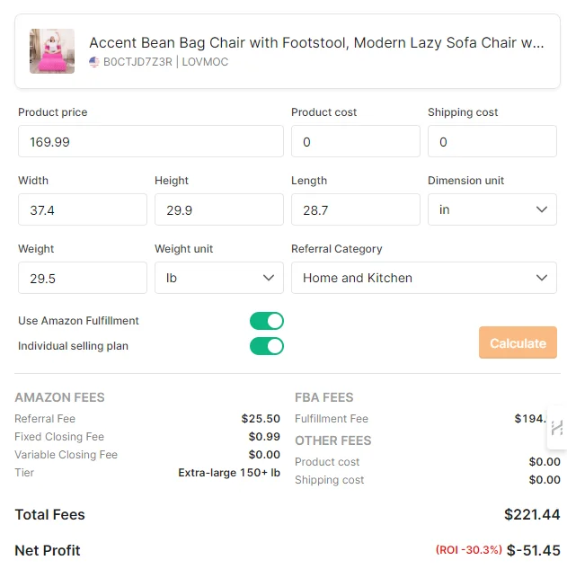 FBA Profit Calculator FBA Profit Calculator