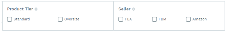 Use Advanced Filters Like Product Tier & Seller Type