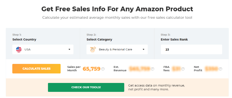 AMZScout's Sales Estimates