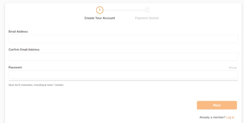 Enter A Valid Email Address & Set Password Enter A Valid Email Address & Set Password